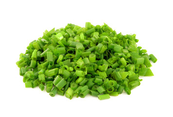 Chives cut on White Background