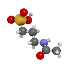 Acamprosate alcoholism treatment drug, chemical structure.