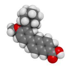 Adapalene acne treatment drug, chemical structure.