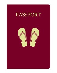 Tong dans un passeport