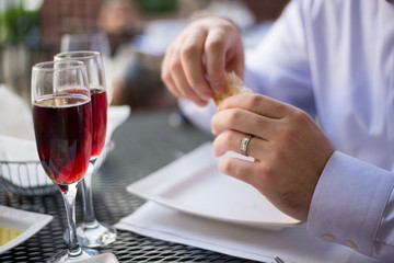 Two Red Wine Glasses
