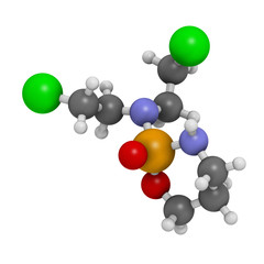Cyclophosphamide cancer chemotherapy drug, chemical structure.