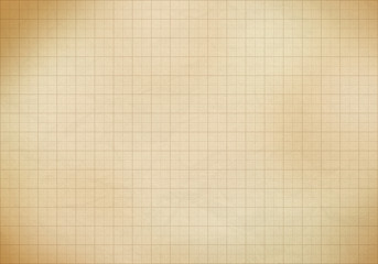 Blank millimeter old graph paper grid sheet background or textur