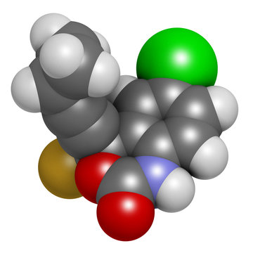 Efavirenz HIV drug (NNRTI class), chemical structure.