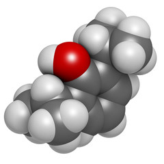 Propofol anesthetic drug, chemical structure.