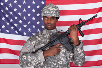 Portrait Of American Soldier