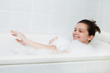 Woman in bathtub