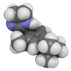 Xylometazoline nasal decongestant, chemical structure.