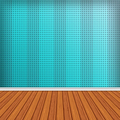 Empty room, interior with blue wallpaper. High resolution textur
