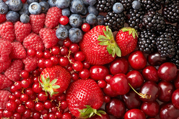 Fototapeta premium various berries background