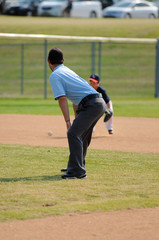 Little league baseball umpire