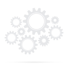 retro gear bridge isolated background