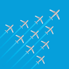 leader airplane jet flying arrow model isolated vector