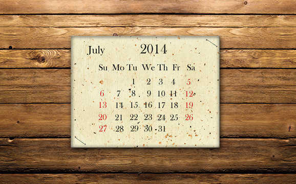 Calendar July 2014