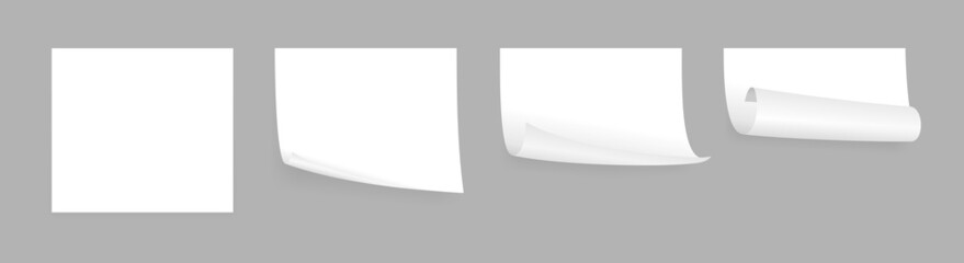 white adhesive papers