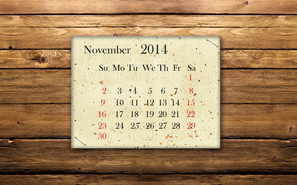 Calendar November 2014