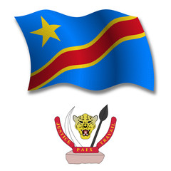 congo textured wavy flag vector