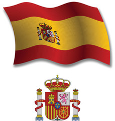 spain textured wavy flag vector