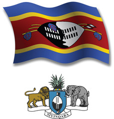 swaziland textured wavy flag vector