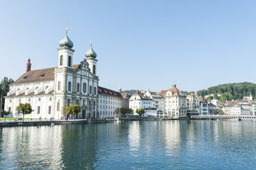 Luzern, Jesuitenkirche, Kirchtürme in der Altstadt, Schweiz