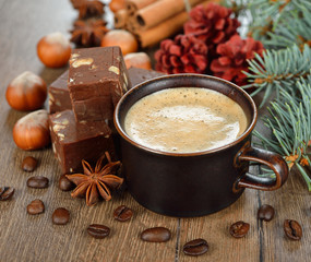 Coffee and chocolate fudge