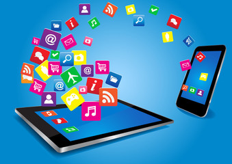 Tablet PC and Smart Phone with Apps