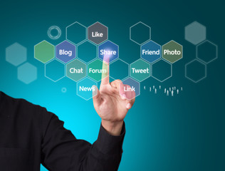 Social media and networking concept