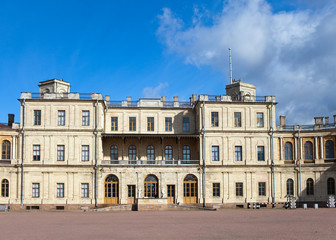 Fototapeta na wymiar Rosja, Gatchina, parade-ziemia przed pałac