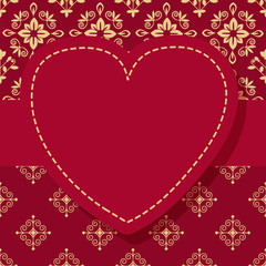 Card with seamless pattern