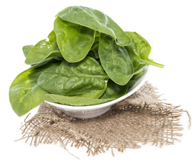 Spinach Leaves isolated on white