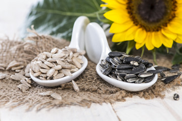 Sunflower Seeds (Macro Shot)