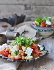 chickpeas and vegetebles salad.