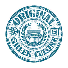 Original Greek cuisine grunge rubber stamp