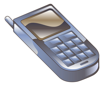 Illustration Of Mobile Phone Icon Clipart