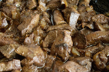 Meat fried is fresher the juicy.