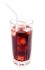 a glass with a cocktail