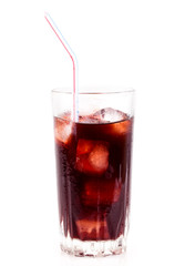a glass with a cocktail