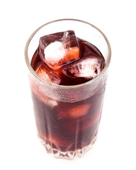 a glass with a cocktail