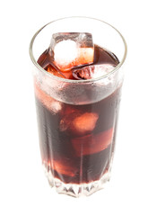 a glass with a cocktail