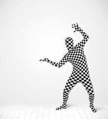 Anonymous man presenting your product