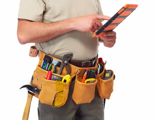 Handyman with a tool belt.
