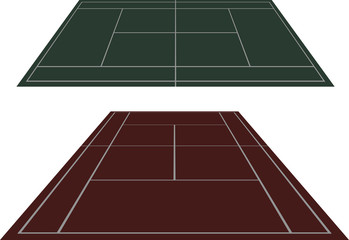 Set tennis courts in perspective