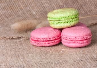 Macaroons in pink and Light Green