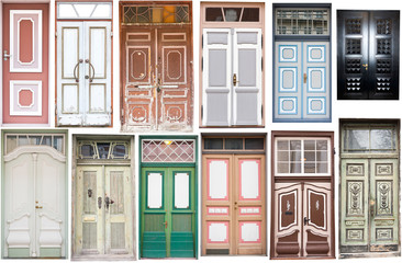 Fototapeta na wymiar Different old style doors