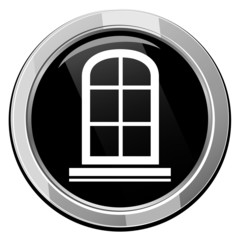 Window frame - Vector black icon isolated