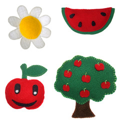 Daisy, watermelon, apple and apple Tree