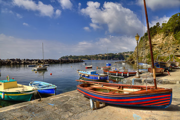 Fototapeta na wymiar Corricella wioska rybacka Procida island (Włochy)