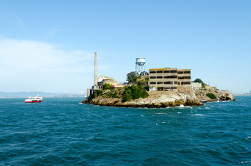 Alcatraz island in San Francisco bay, California. USA