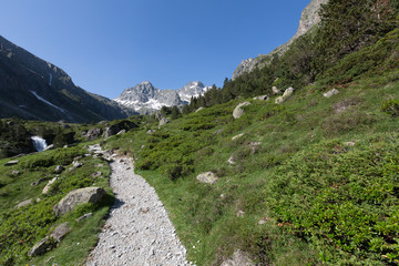 Valley in mountain, National park of pyrénées, France