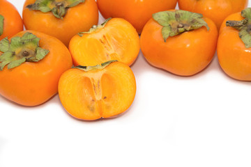 Persimmon fruit background